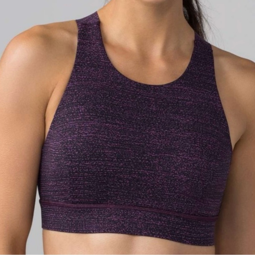 Lululemon Purple Racer Back Sports Bra Ladies Size 6 Fast & Free Nulux